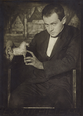 Anton Josef Trčka, Egon Schiele mit Pferdchen, 1914